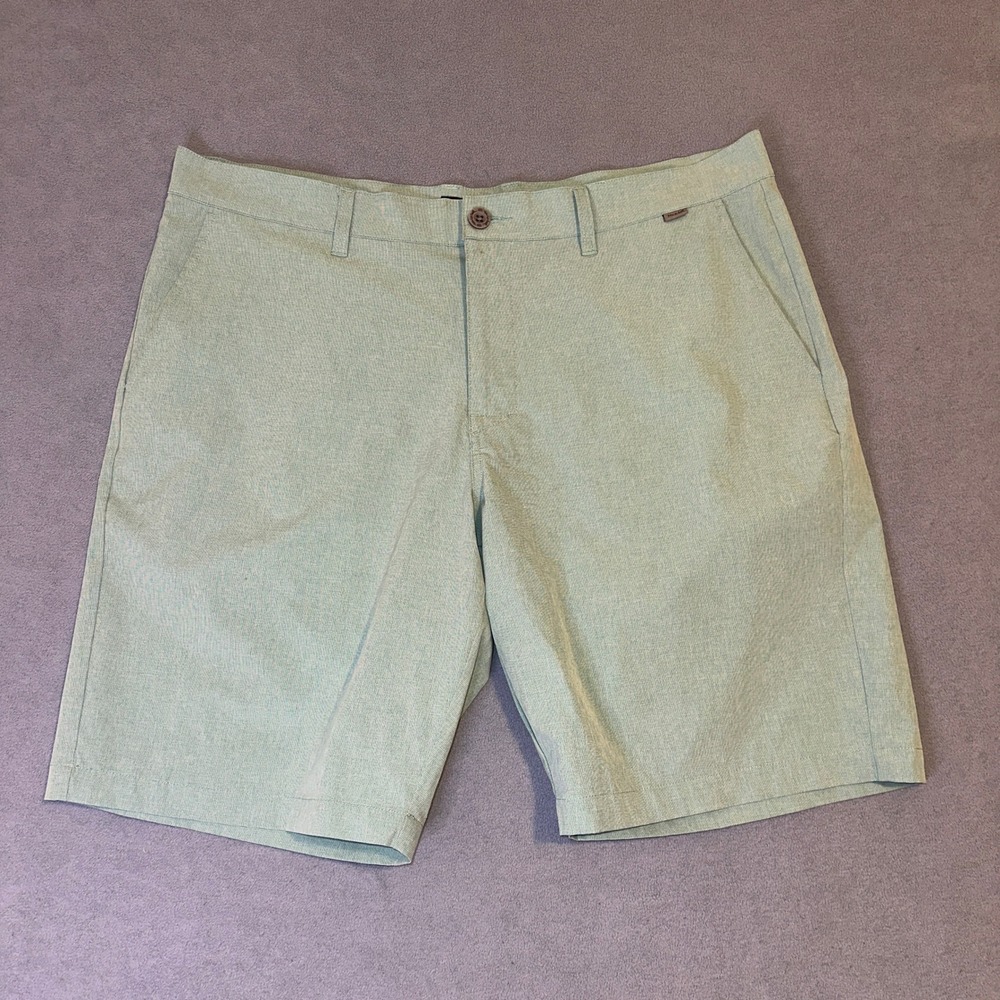 Travis Mathew Golf Shorts Mens Size 38 Green Performance Stretch 9.5" Inseam